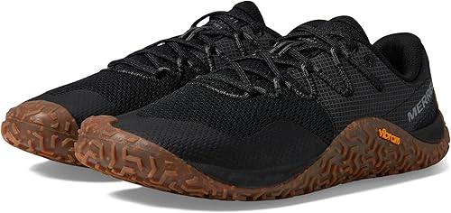 Merrell Women's Trail Glove 7 Sneaker, Black/Gum, 7