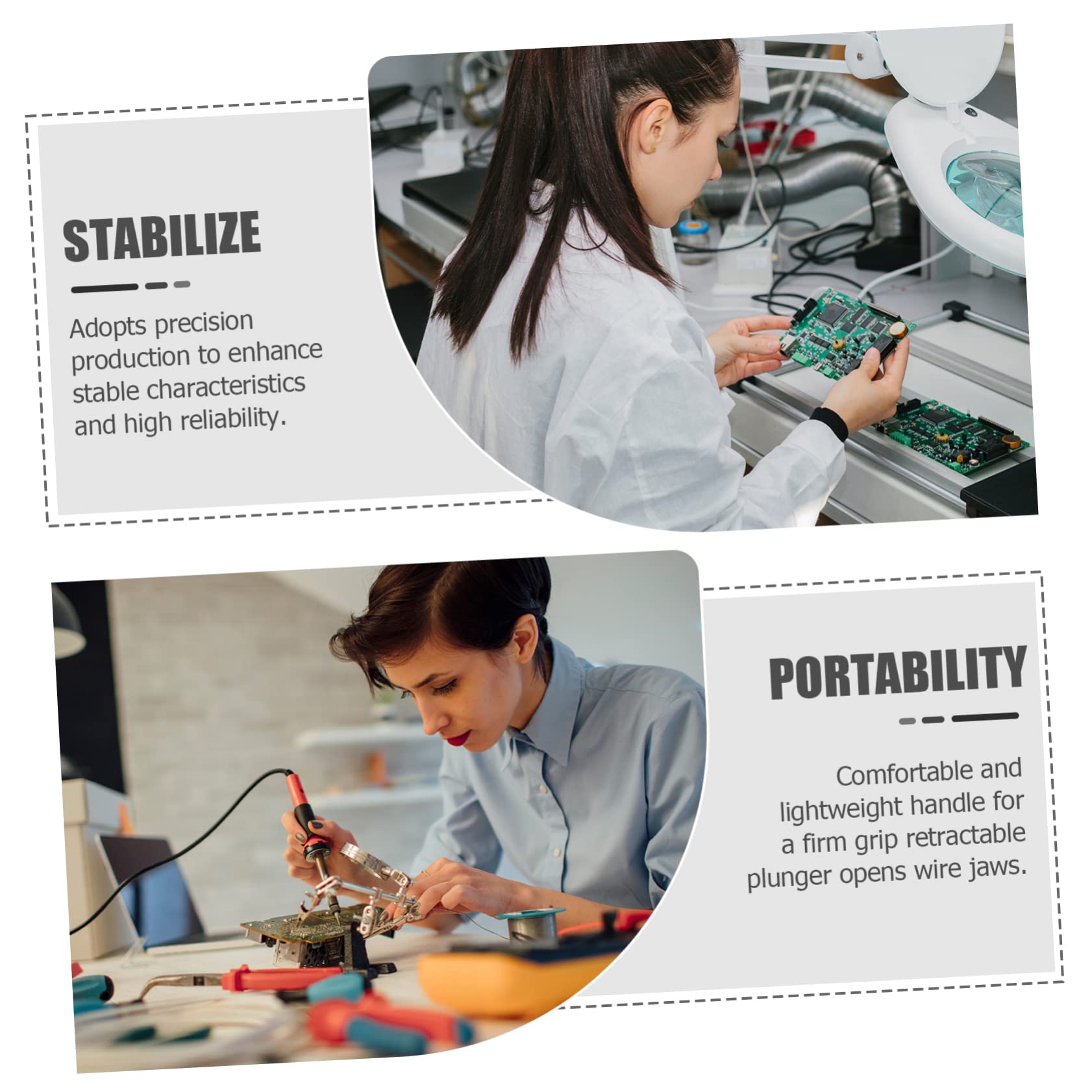 OSALADI 4pcs Ic Chip Extractor Puller Tools for Electronics Stainless Steel Plastic Safe Removal No Burrs Repair Techs