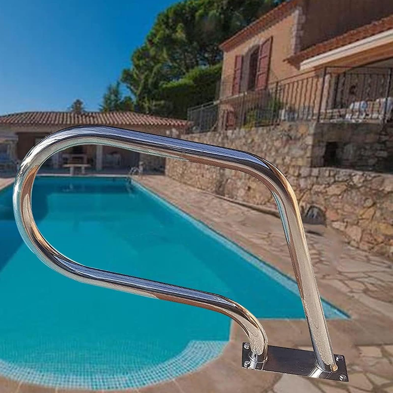 Pool Handrail Swimming Pool Safety Hand Rail Swimming Pool Handrails, Pool Hand Rail, for Inground Pool Entry Easy to Install
