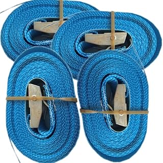 4 Spanngurte mit Klemmschloss (5m 250 Kg 25mm breite, blau)