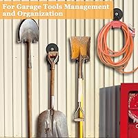 Vista 5 de Ganchos magnéticos fuertes resistentes, ganchos magnéticos de garaje de 2.59 pulgadas con revestimiento antideslizante para colgar, ganchos