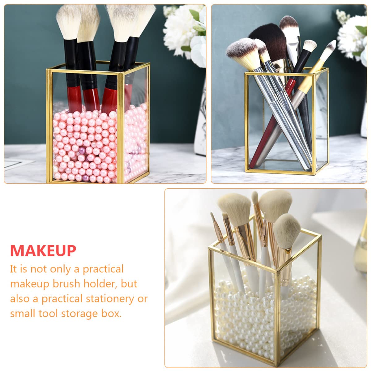 VICASKY 1pezzi Scatola Porta Pennelli per Trucco Contenitore per Pennelli Cosmetici di Secchiello per Strumenti Cosmetici Contenitore per Ombretto Design Creativo e Leggero