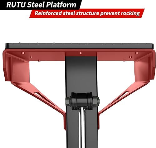 Miniatura 3 de RUTU Soporte para bicicleta de cross, elevador de motocicleta Jack de 1000 libras de capacidad, elevación hidráulica de acero resistente de 9.6 a