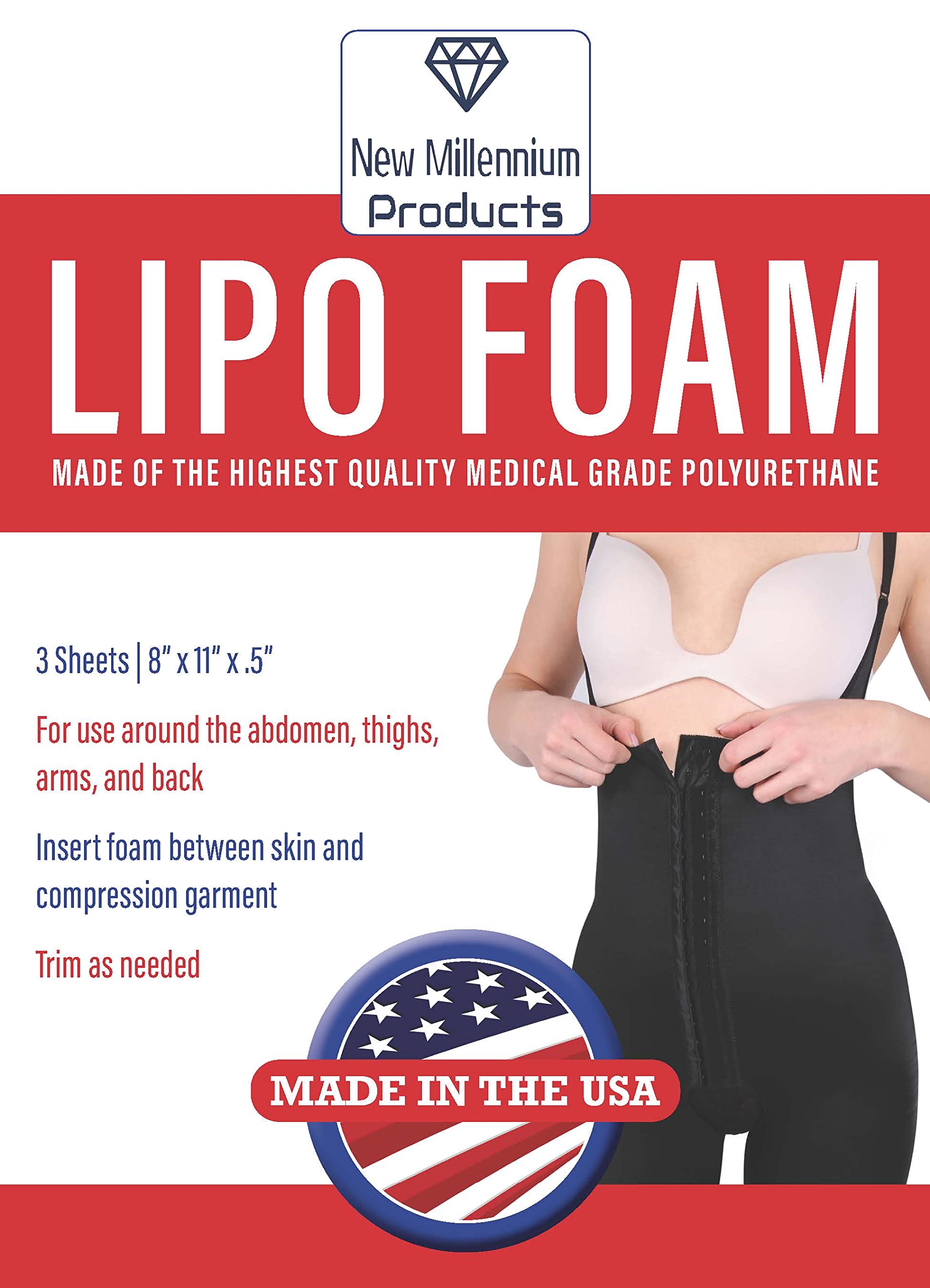 Buy New Millennium 3 Pack Premium Lipo Foam Sheets for Post Surgery