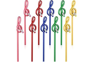 Toyvian 20 pcs Music Pencils Colorful Pencils Wooden Treble Clef Pencils |...