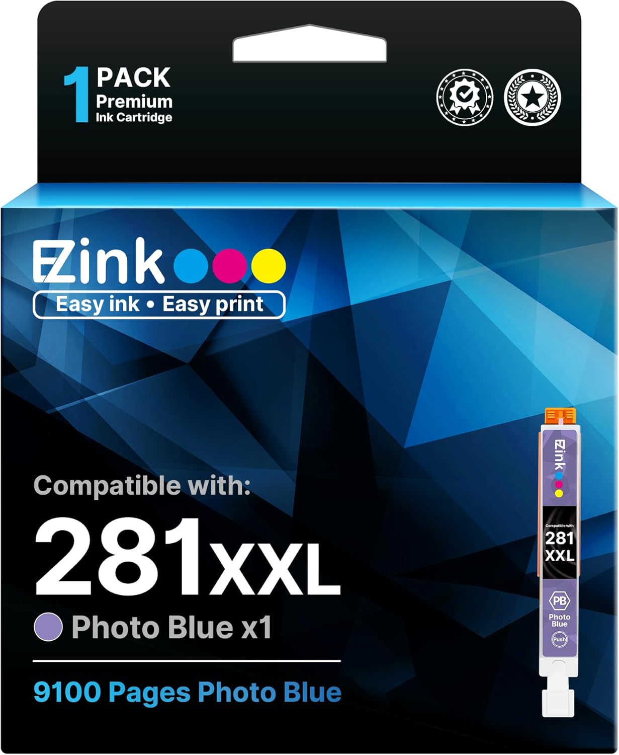 E-Z Ink Compatible Ink Cartridge Replacement for Canon CLI-281XXL CLI 281 XXL to use with PIXMA TS8120 TS9120 (Photo Blue, 1 Pack)