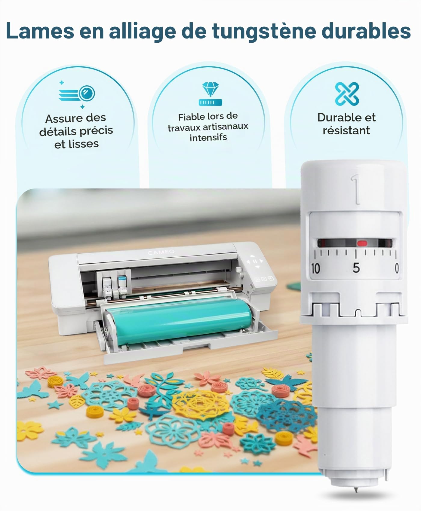 Silhouette AutoBlade 2- Lot de 3 Lames à utiliser avec Cameo 4 avec essai de 30 jours sur Smart-Silhouette