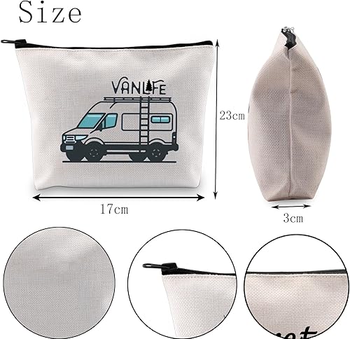 Miniatura 2 de POFULL Bolsa de cosméticos Camper Life, regalo para viajeros, amantes de la naturaleza, regalo para amantes de la caravana, regalo para entusiastas