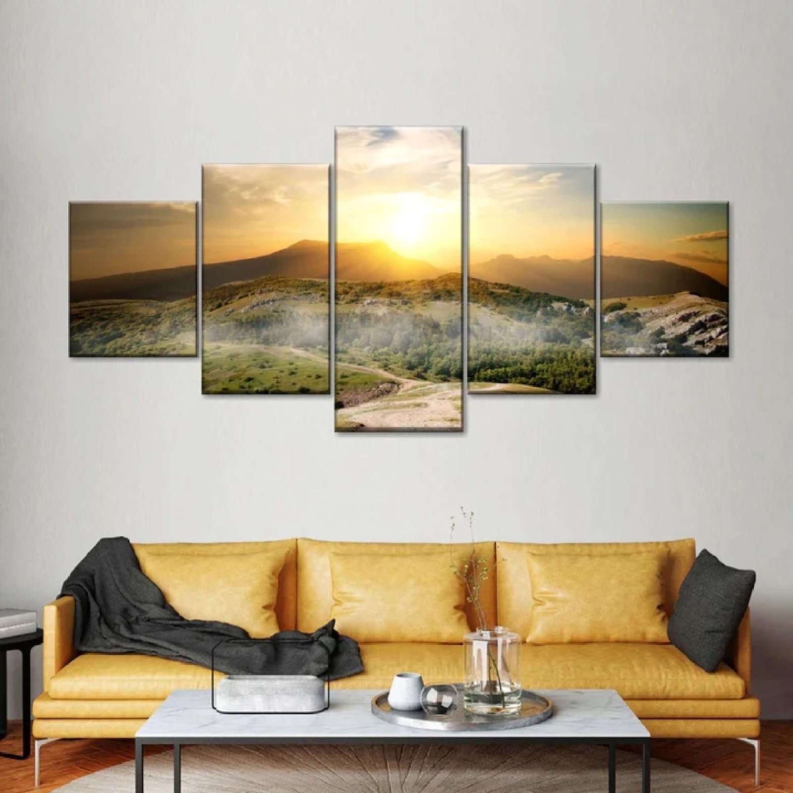Tableau Moderne 5 Panneaux VidaXL - Déco Murale Pour Salon - Art Contemporain