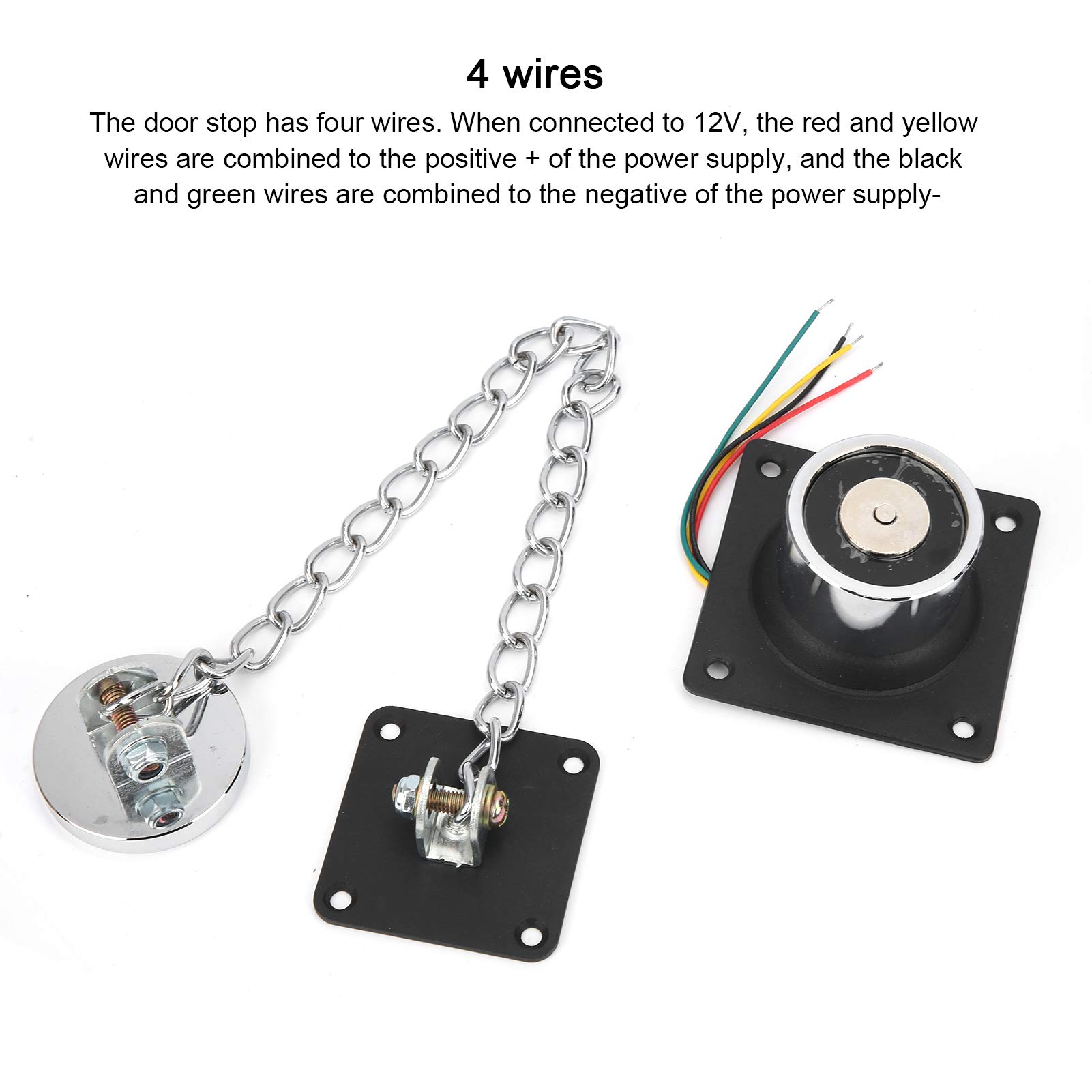 Tbest Elektromagnetyczny Trzymacz Drzwi 12V/24V, 132.3 Funta, ze Staliwa,