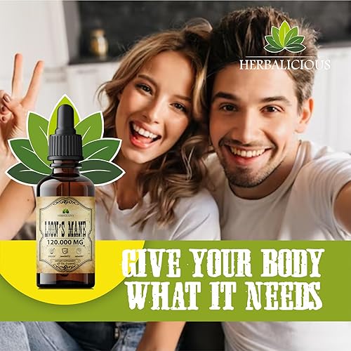 Miniatura 6 de Suplemento líquido de hongo de melena de león  Suplemento cerebral de extracto de hongo premium para enfoque de memoria, claridad y apoyo nervioso