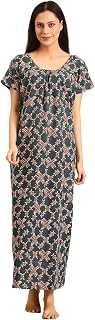 Rupa Jon Aishwarya Women Full Length Printed Nighty in Premium Cotton Blend Fabric, Night Dress, Maxi Nighty for Comfortab... Price In India