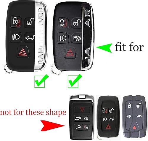 Miniatura 2 de ontto Funda de cuero para llave Land Rover, funda de protección completa para llaves elegante compatible con Range Rover para Jaguar Marrón, Marrón