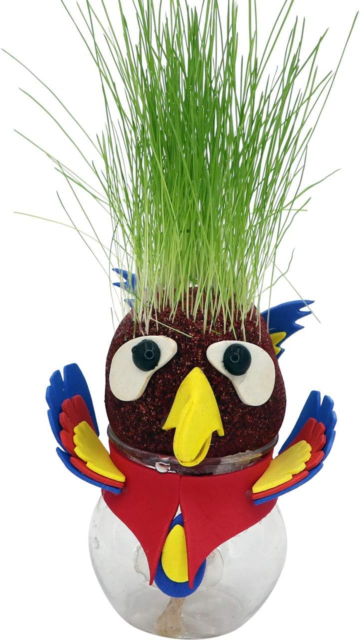 Grass Head - Funny Fast Growing Grass Head Learning Toy for Kids (Parrot)