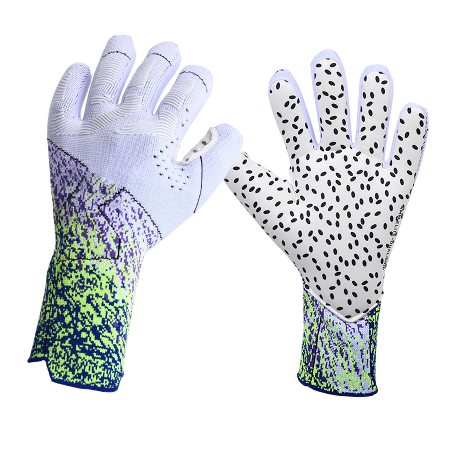 BNF® Football Goalkeeper Gloves Thickened High Performance Sport Goalie Gloves White and Green|Sporting Goods | Team Sports |Gloves|1 Pair of Football Goalkeeper Gloves-image-11