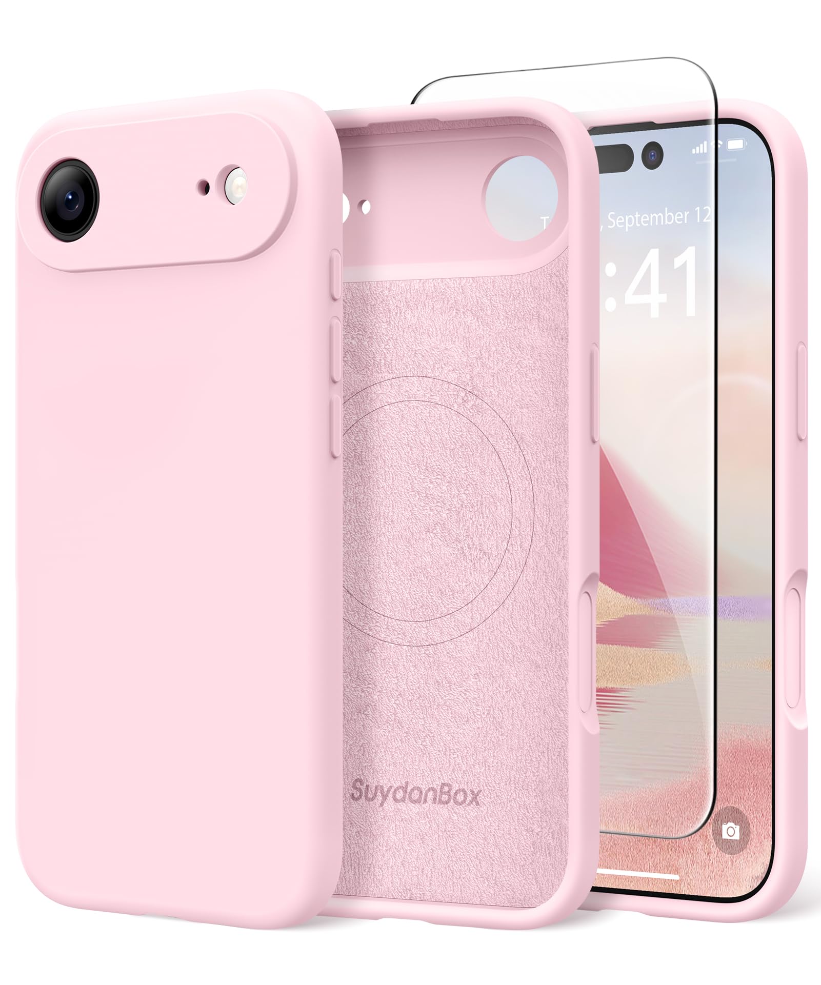 Magnetic for iPhone Air Case Silicone Chalk Pink