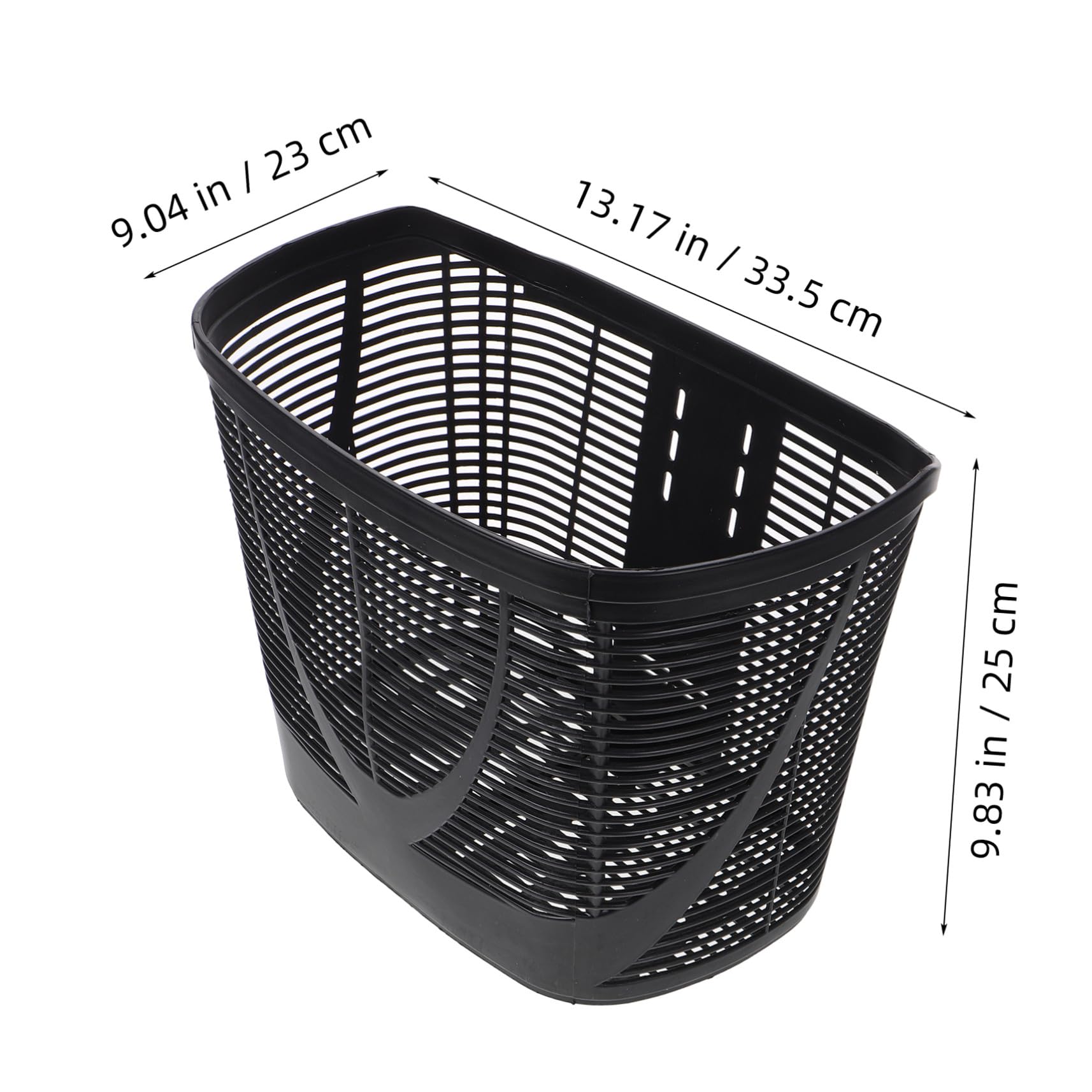 Cesta Fácil Instalación Gran Capacidad y Diseño Espacioso de Plástico Negro para Bicicleta para Bicicletas Urbanas y Eléctricas en Oficina y Desplazamientos