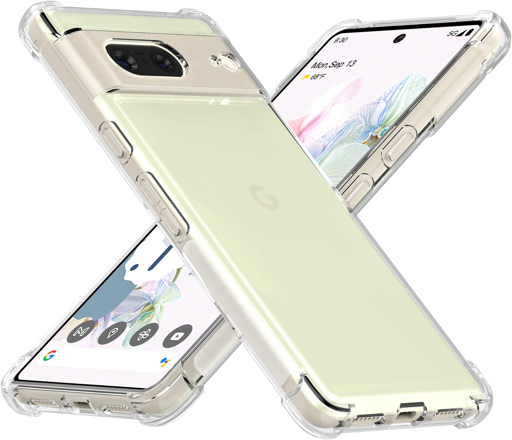 Custodia Cresee Per Google Pixel 8a | Rigida Opaca + Paraurti TPU | Nero | Antigraffio E Antiurto
