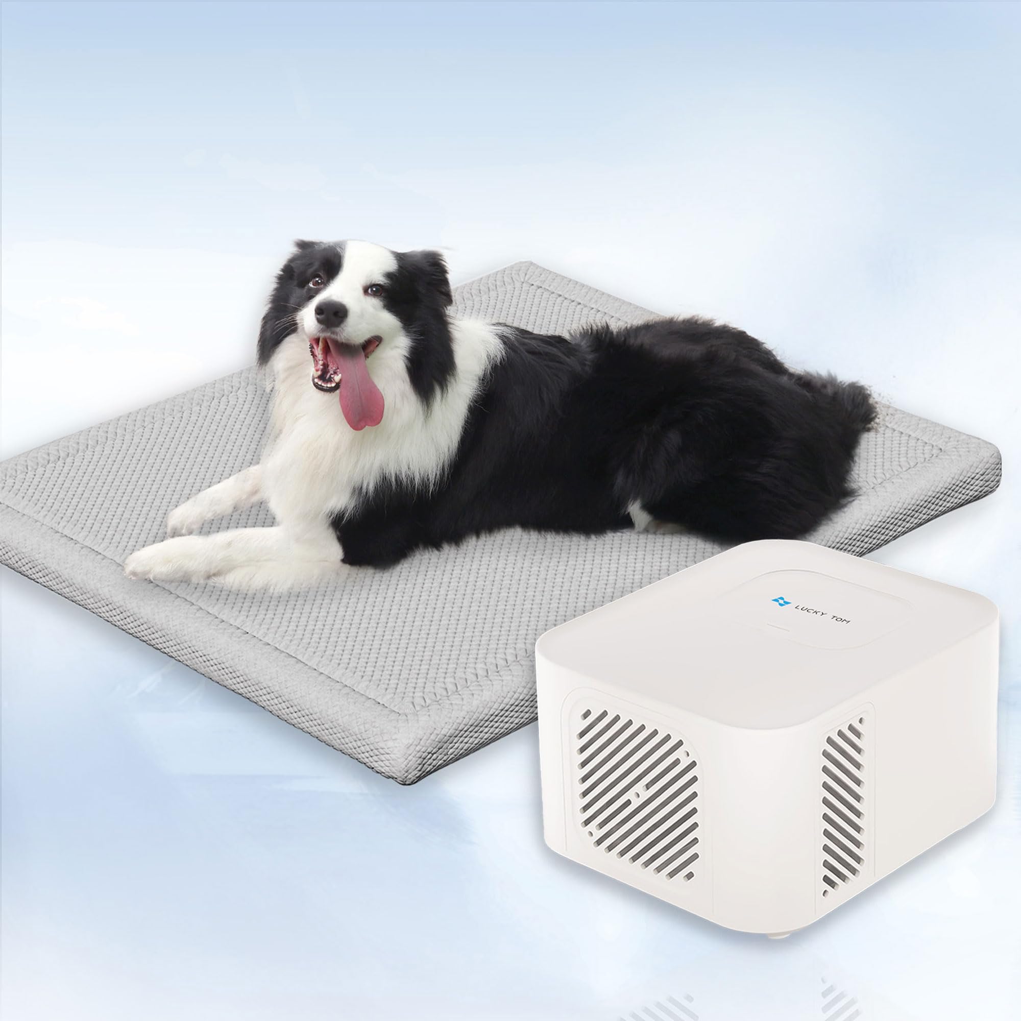 Photo 1 of Lucky Tom Pet Pad Cooling System for Summer, Consistent Cooling Water Mat for Dogs and Cats, No Refrigeration or Chemical Gel Needed, Machine Washable Bed, Ideal for Home and Crates (Light Gray, L)