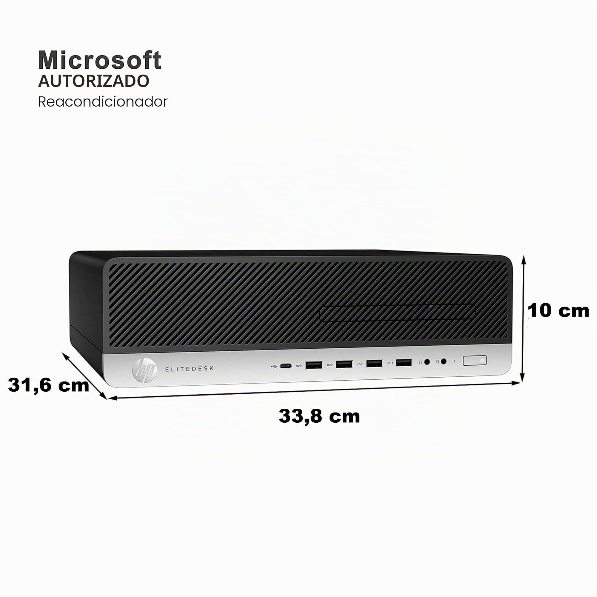 HP Estación de Trabajo Completa All-in-One ProDesk SFF I5 7ª Gen 16GB RAM SSD 512 Key Wi-Fi Monitor 27" Altavoces Integrados Win 11 Office 21 (Reacondicionado)