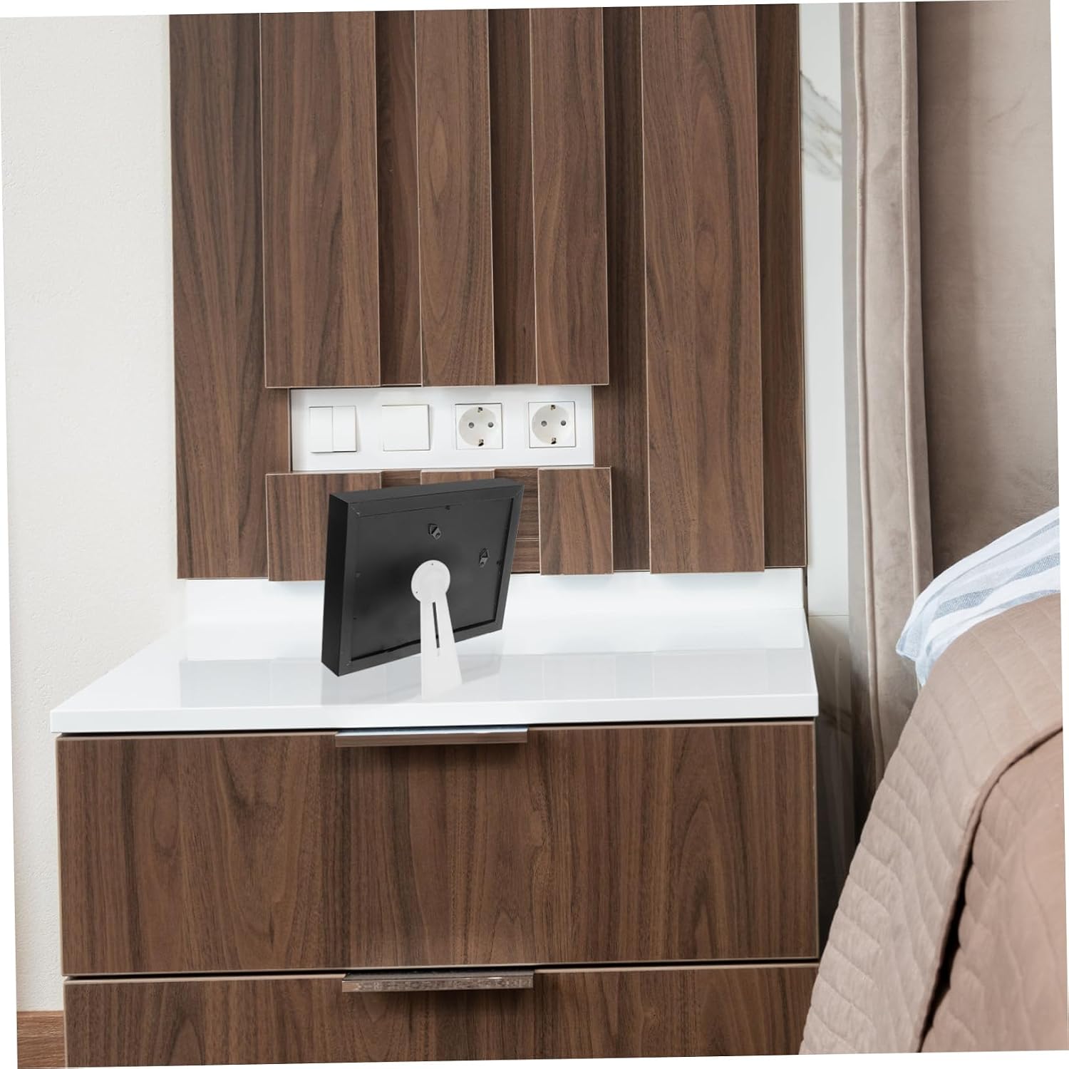 ABOOFAN Self-Adhesive Photo Frame Holders Large Plate Stand for Display Easel Back Stand Back