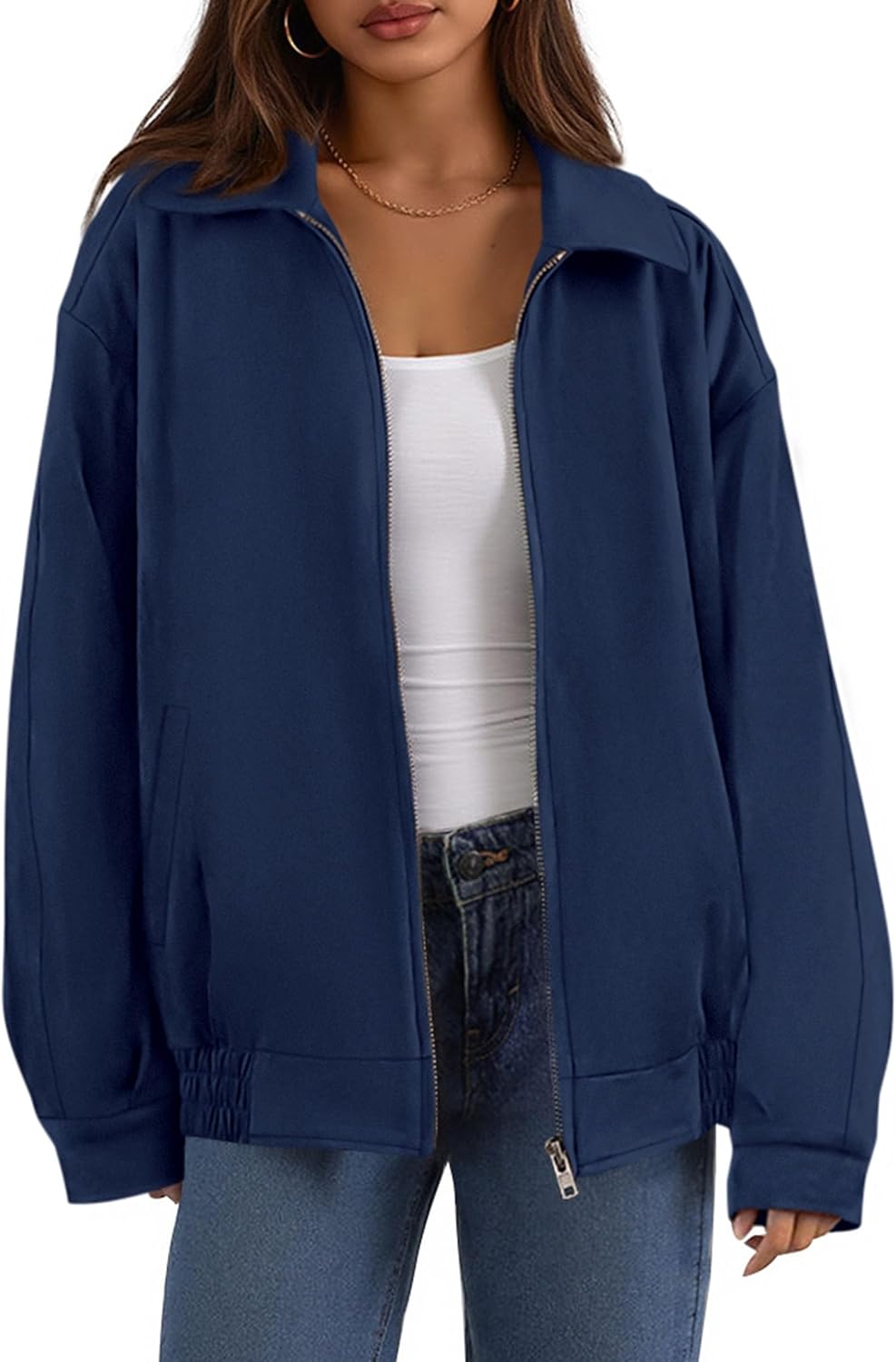 PRETTYGARDEN Faux Suede Bomber Jacket Women Fall Fashion 2025 Casual Zip Up Oversized Trendy Winter Clothing Outerwear Coats
