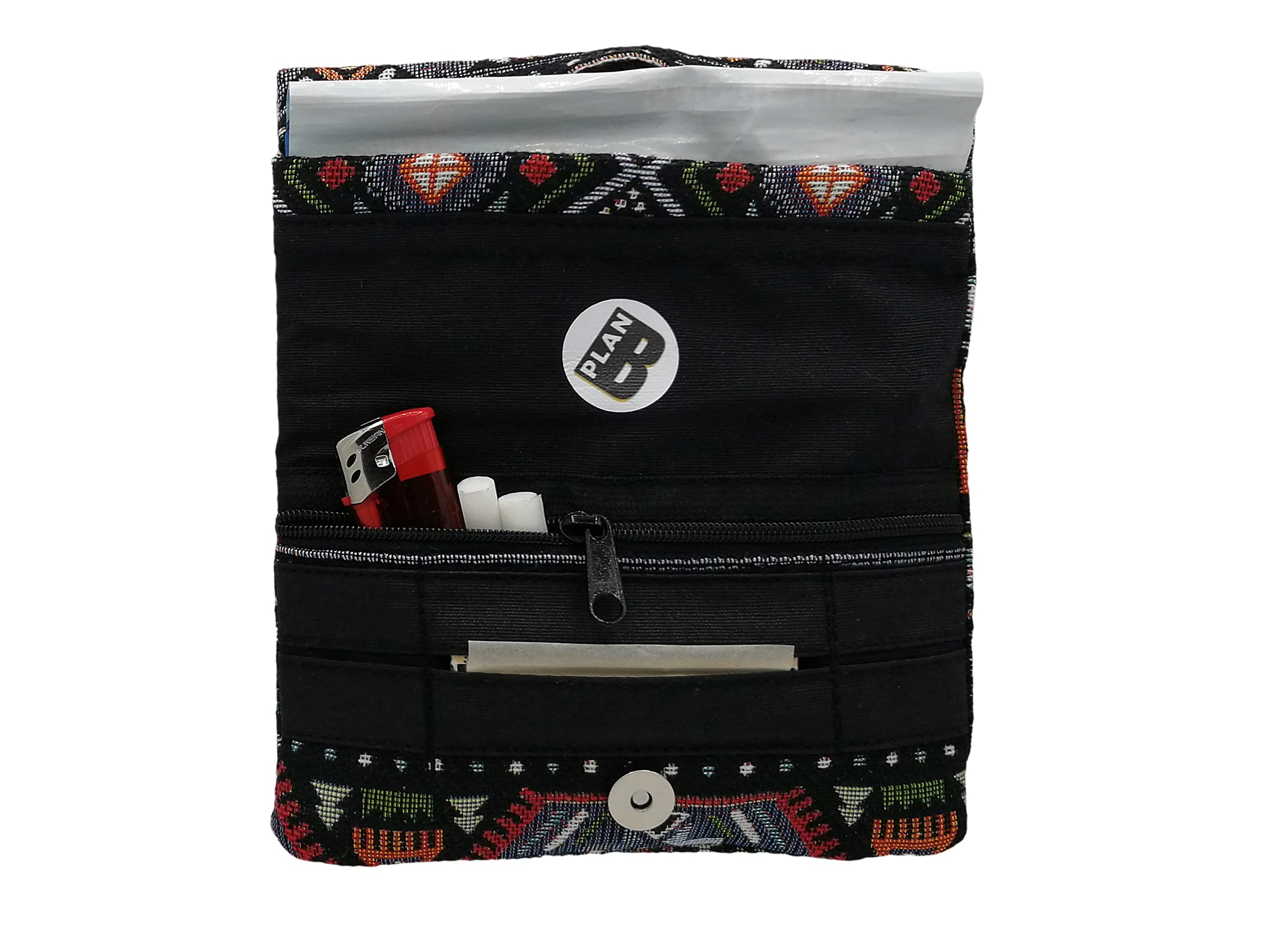 Plan B, Pitillera Tabaco de Liar, Yolo Tierra, 16 x 8,5 cm, 50 g, Bolsa Interior de Goma EVA, Multicolor