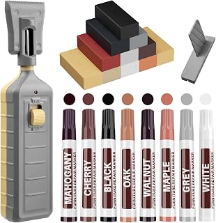 Vinyl Floor Repair Kit with Heat Pen, 11 Colors Laminate Floor Repair Kit | Hardwood and Wood Furniture Touch Up Marker, Restores Scratches, Cracks, Holes, Stains, for LVP Floor, Door, Table, Cabinet