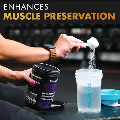 Miniatura 4 de BOWMAR NUTRITION Essentials, Aminos y BCAA en polvo, 30 porciones, tasa de absorción del 99% (sidra de manzana)