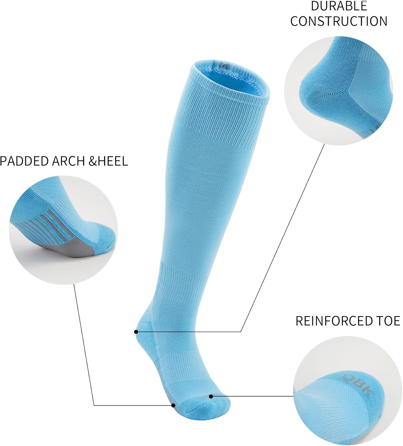 QBK Toddler Baseball Socks And Belt Youth Softball Tee Ball Combo Set for Boy Girl (2 Pairs of Socks & 1 Belt) - Image 3