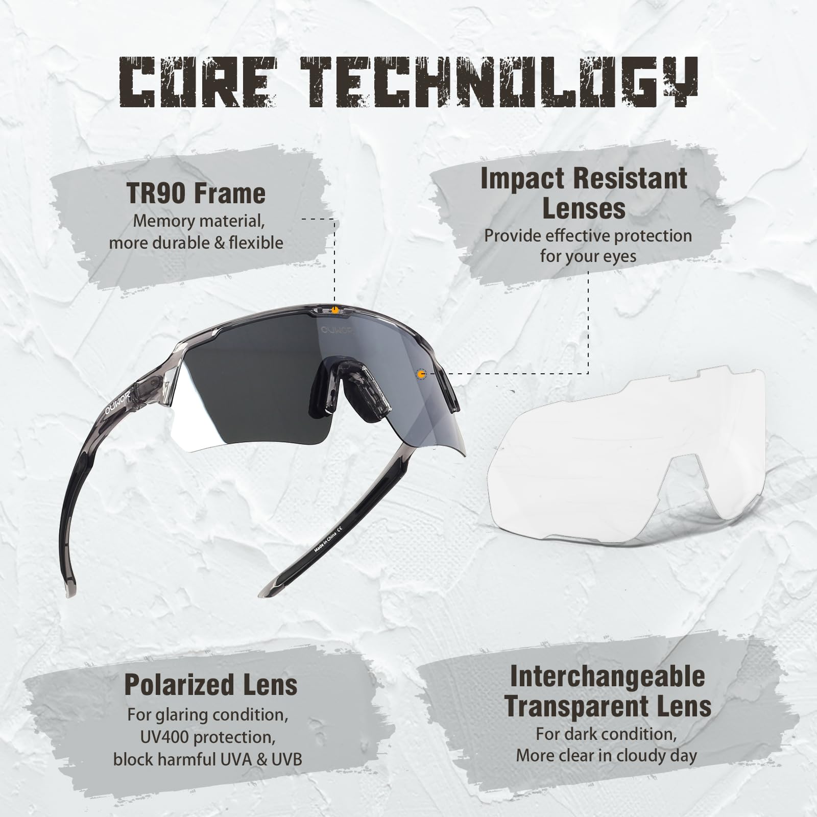 Gafas de ciclismo polarizadas para hombres y mujeres, para jóvenes, UV400, para bicicleta de montaña, ciclismo, MTB, correr, pesca, béisbol