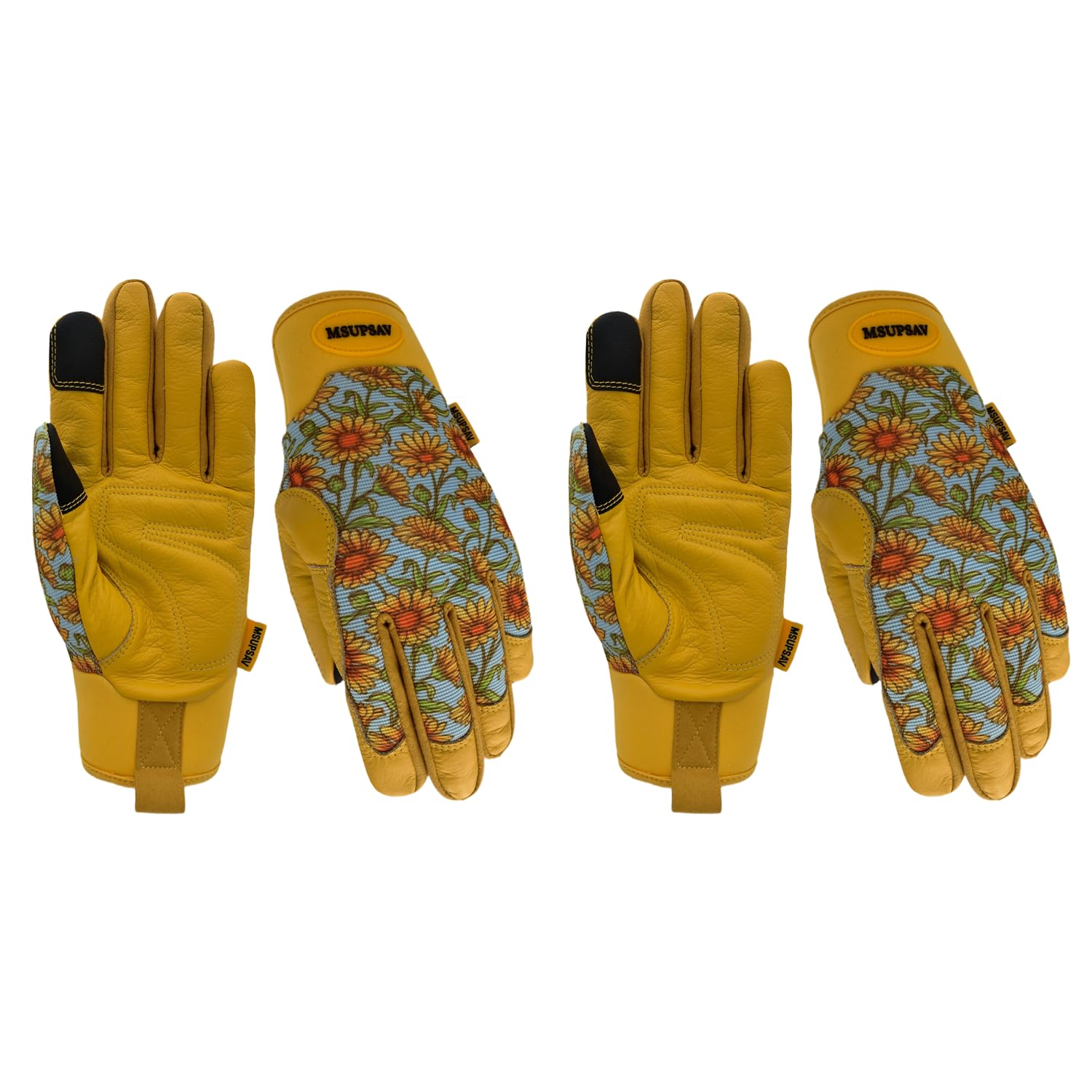 MSUPSAV Thorn Proof&Puncture Resistant Gardening Gloves with Grip,Garden Glove for Women, Leather Yard Work Gifts