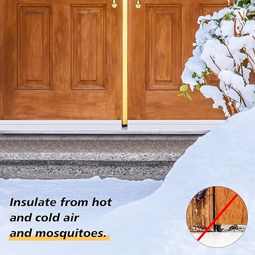 Miniatura 7 de Tapón de puerta y burlete para puertasventanas (2 unidades), sello de puerta (9.8 ft* 4) para marco de puerta y ventana, insonorización e