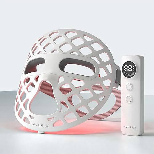 Beauty LED mask – Red Light & Infrared Light Therapy Face Mask for Wrinkles – Blue Light for Acne – Multi-wavelength for Skincare – Rechargeable for Home Use and Travel Model: KFB265