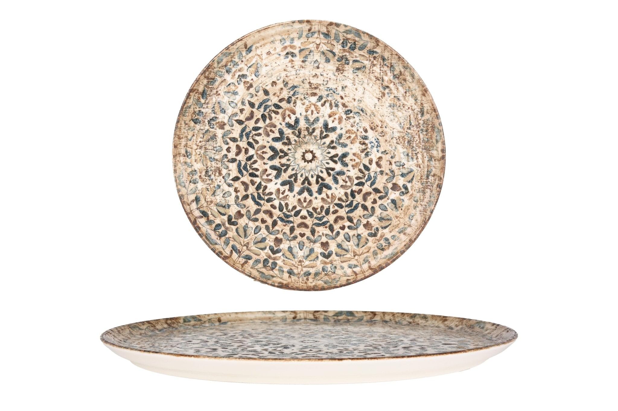 Rinart Talerz do pizzy - Aztec - Porcelana - 32 cm - zestaw 2 sztuk