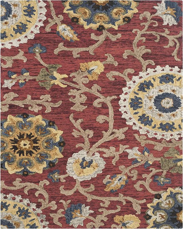 Image of Embossed Handmade GH Wool Thick Geometrical Carpet is a Stylish and Practical Addition to Any Living Room 8X10
