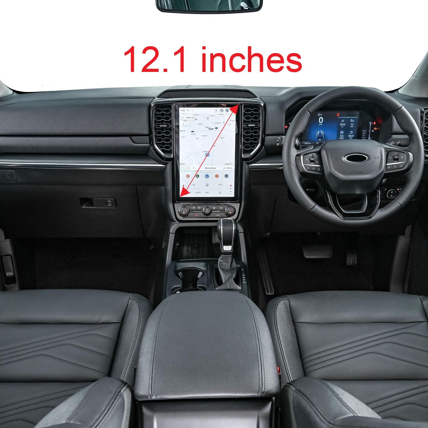for Ford Ranger P703 2023-2024(Wildtrak/XLT/XL/XLS/Raptor) Carbon Fiber Black Middle Console Air Vent Cover Trim 1pcs Car Accessories
