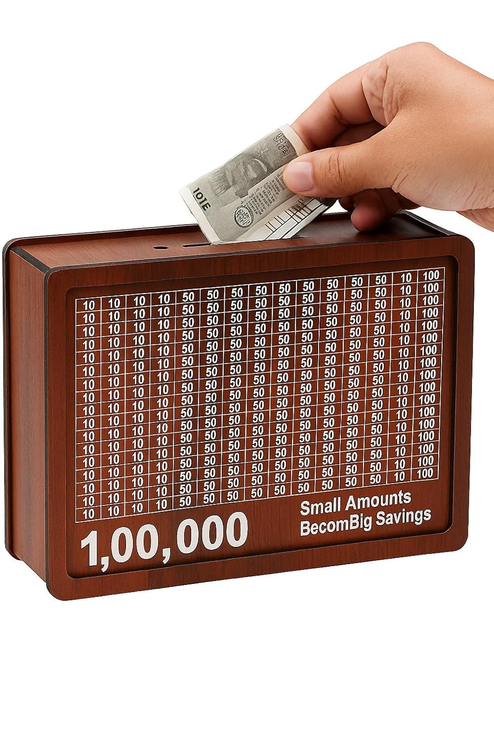 Tip n Top Money Saving Box for Adults – 100000 Piggy Bank | Large Capacity Money Bank for Kids & Adults | Unopenable Cash Saving Box for Challenge Goals