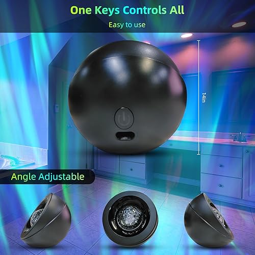 Miniatura 7 de RUISHINE Proyector de galaxia Aurora proyector de luz para dormitorio, luz nocturna para niños, lámpara LED de techo con temporizador y aplicación,