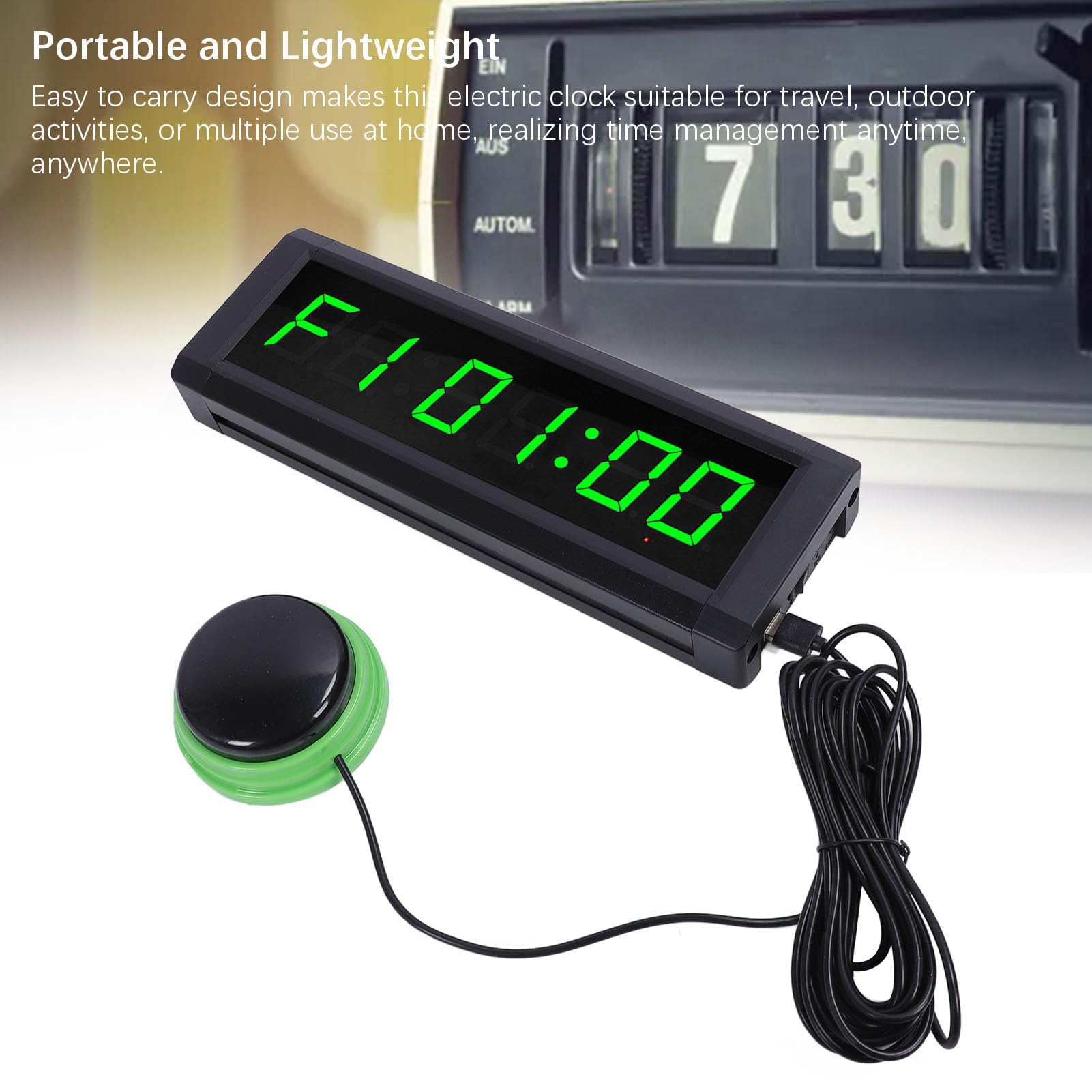 Orologio da Parete Digitale, Timer a 7 Colori Regolabili con (1,5