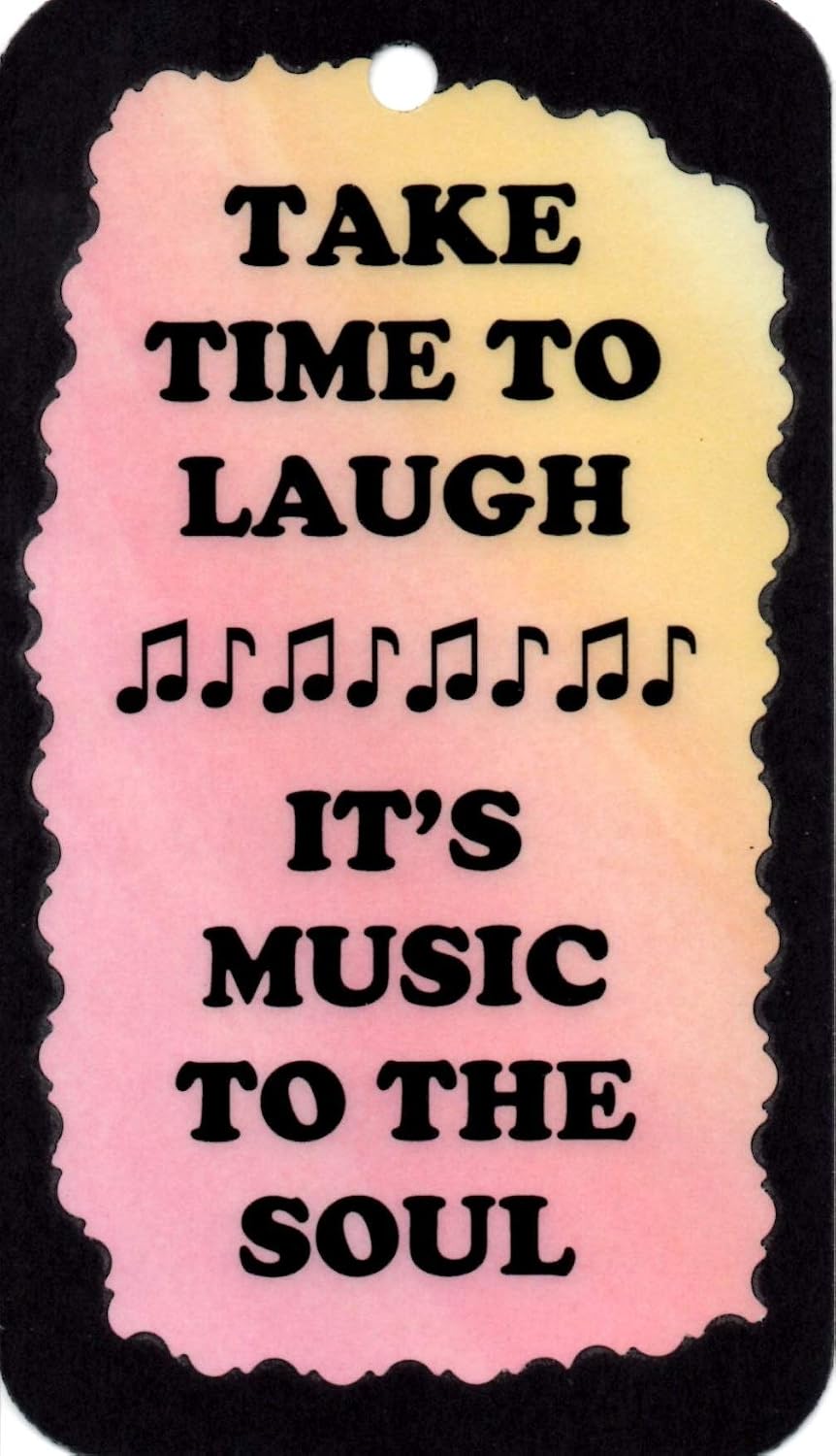 Set of 3 Music Notes Door Hanger, Wall Hanging Sign, Refrigerator Magnet. Musician, Band, Orchestra, Choir Gifts. 5055H Take Time to Laugh It's Music to The Soul