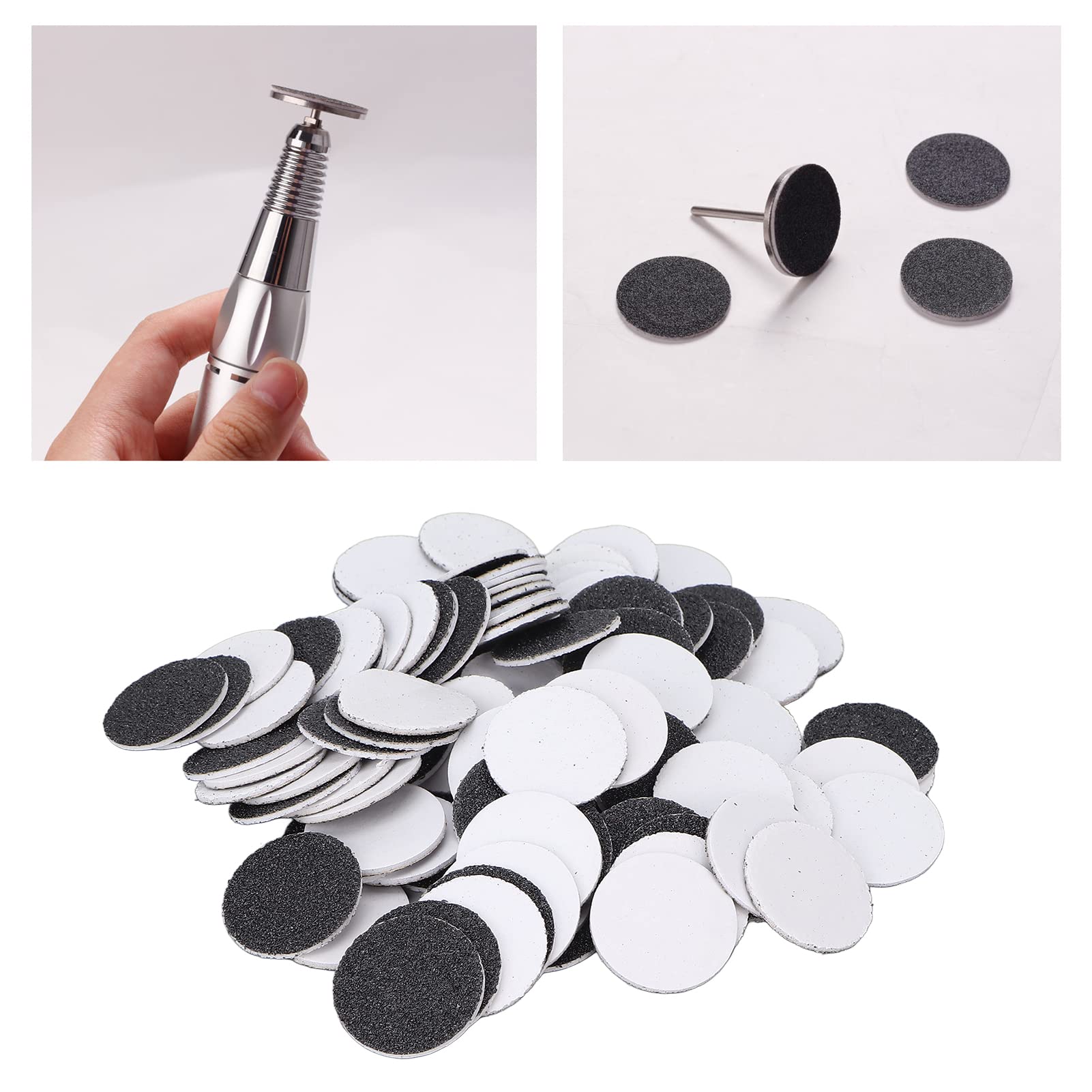 Horoper 100pcs Replacement Sandpaper Discs, Electric Foot File Callus Remover Replacement Accessory