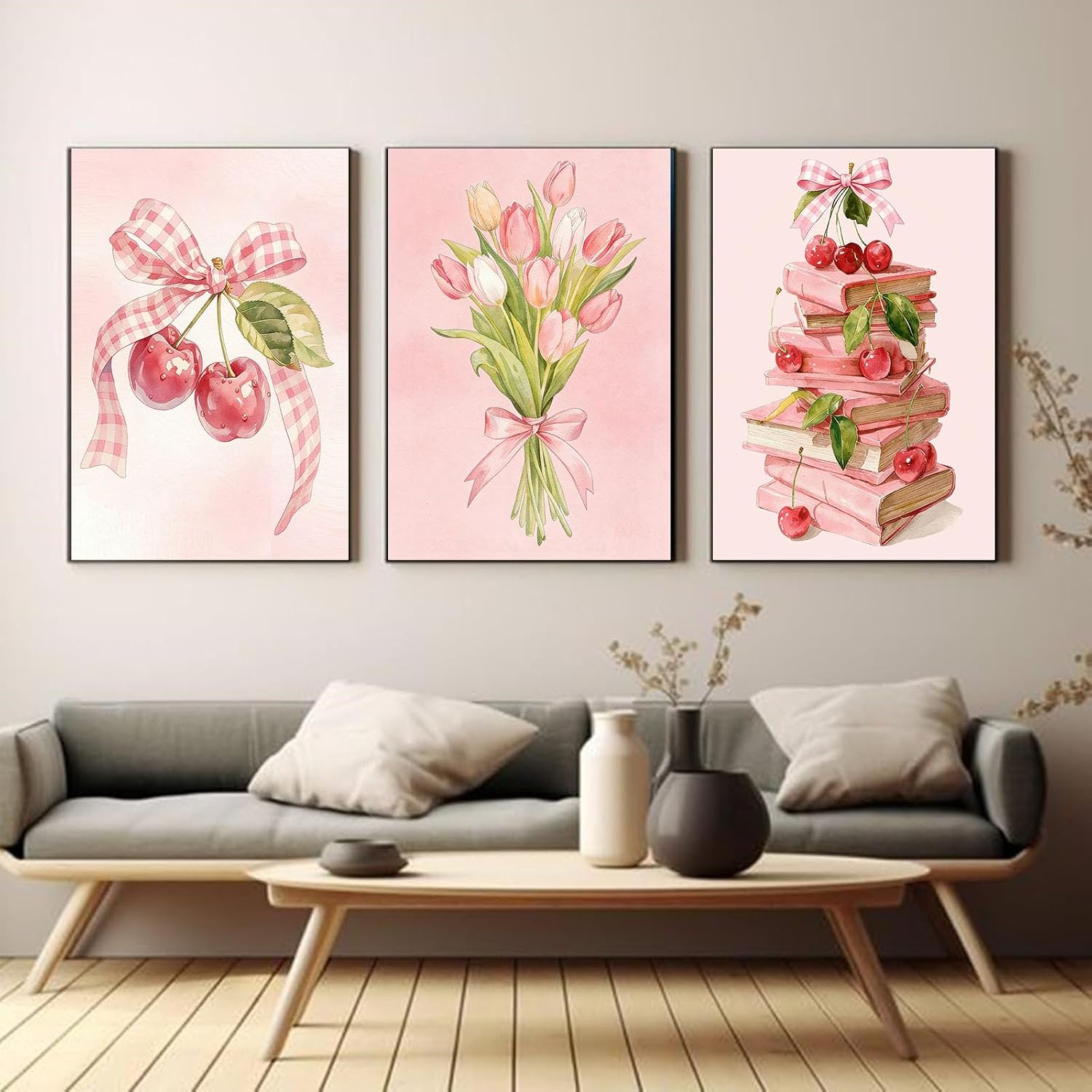 Gemozaic 3 Pack Pink Bow Diamond Art Kits for Adults, 12 x 16 Inch image 3