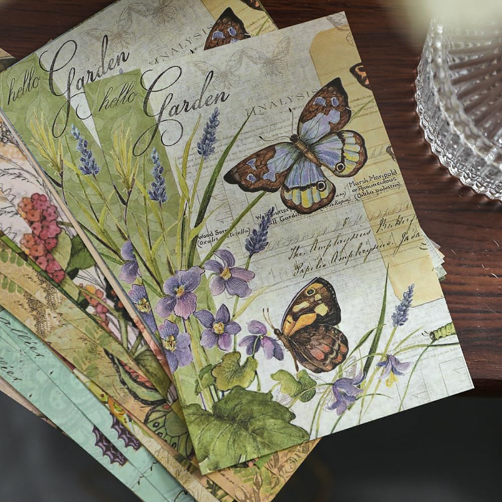 Scrapbook Paper, 4 Packs Vintage Pattern Paper for Decoupage Papers Sheet Card Making, Journaling, Gift Wrapping - Image 4