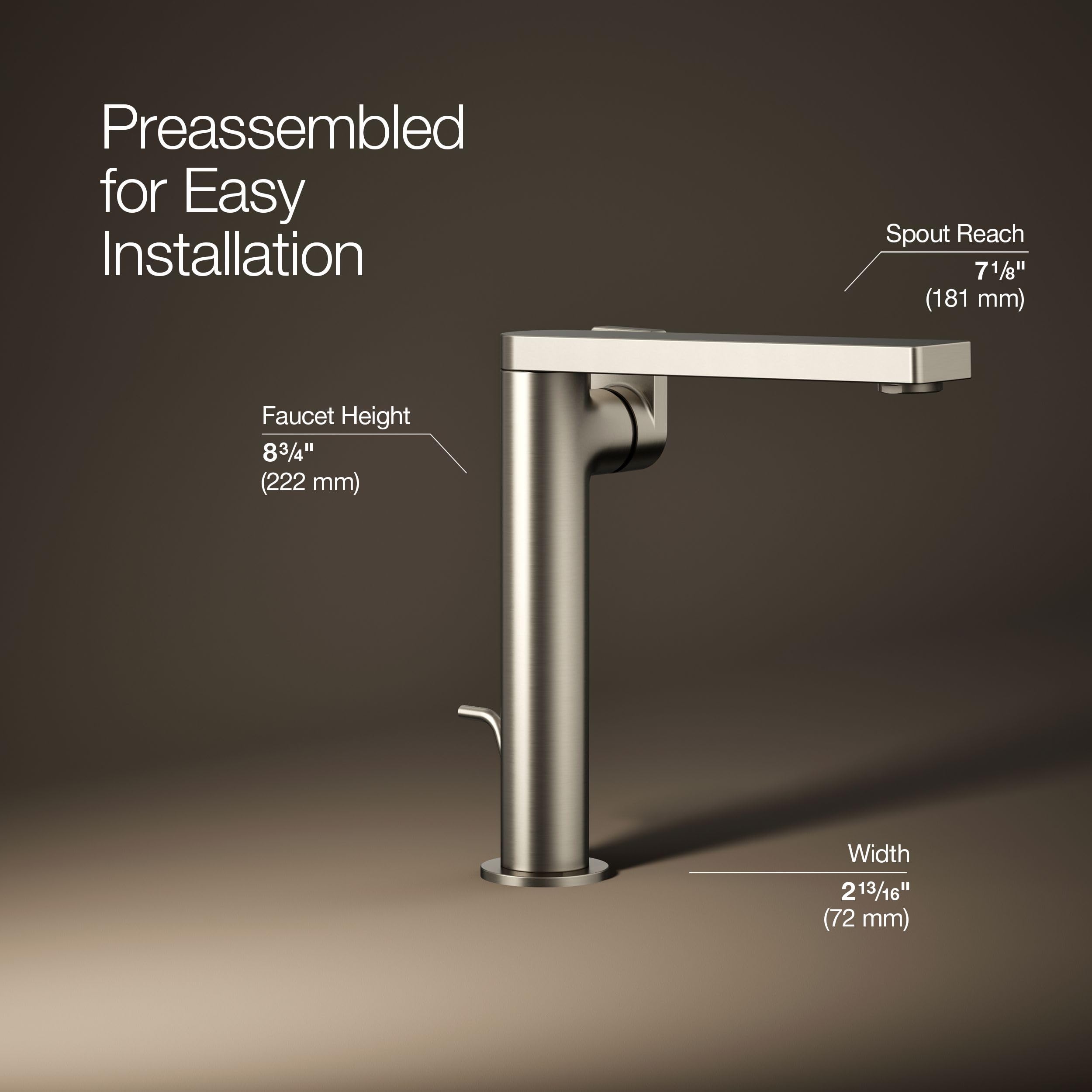 Kohler 73168-4-BN Composed® Tall Single-Handle Bathroom Sink