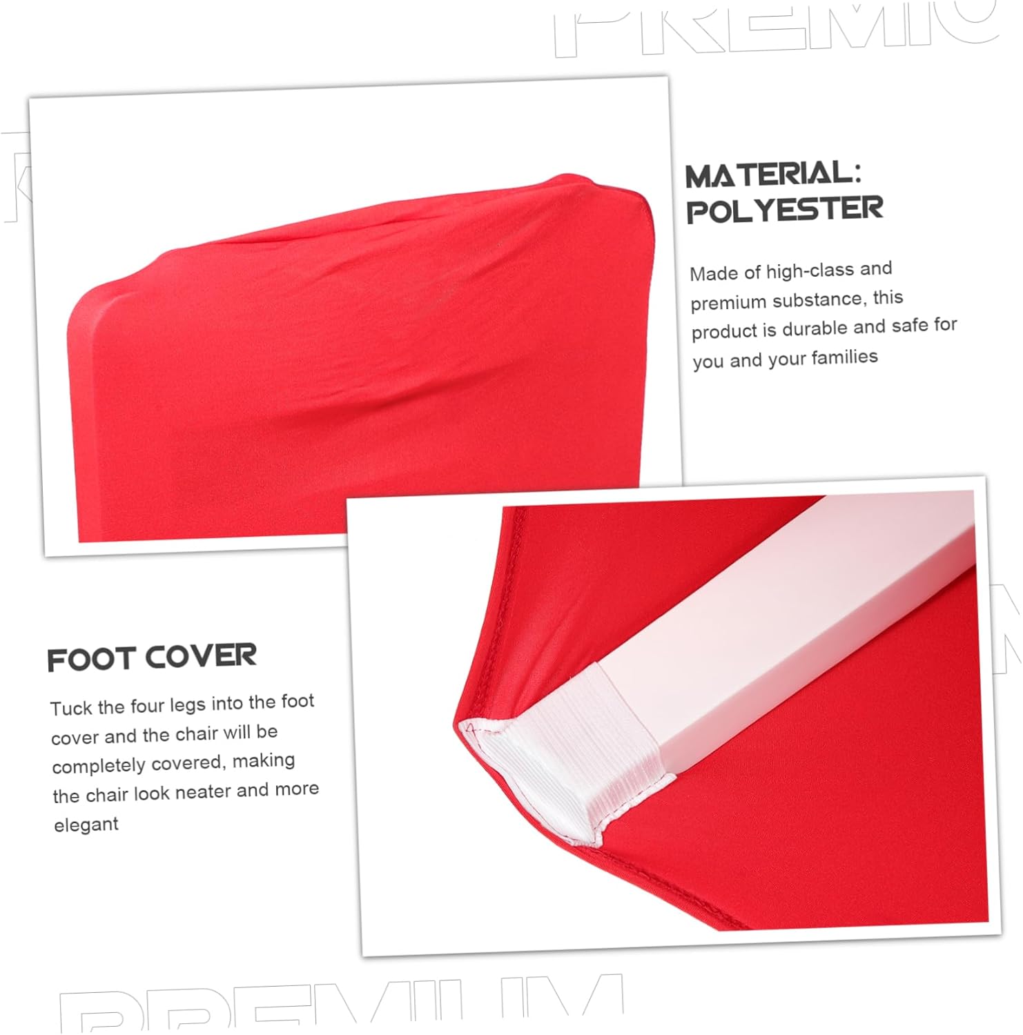 2pcs Stretch Chair Covers for Weddings Parties Events Elastic Seat for Chairs Easy to Clean