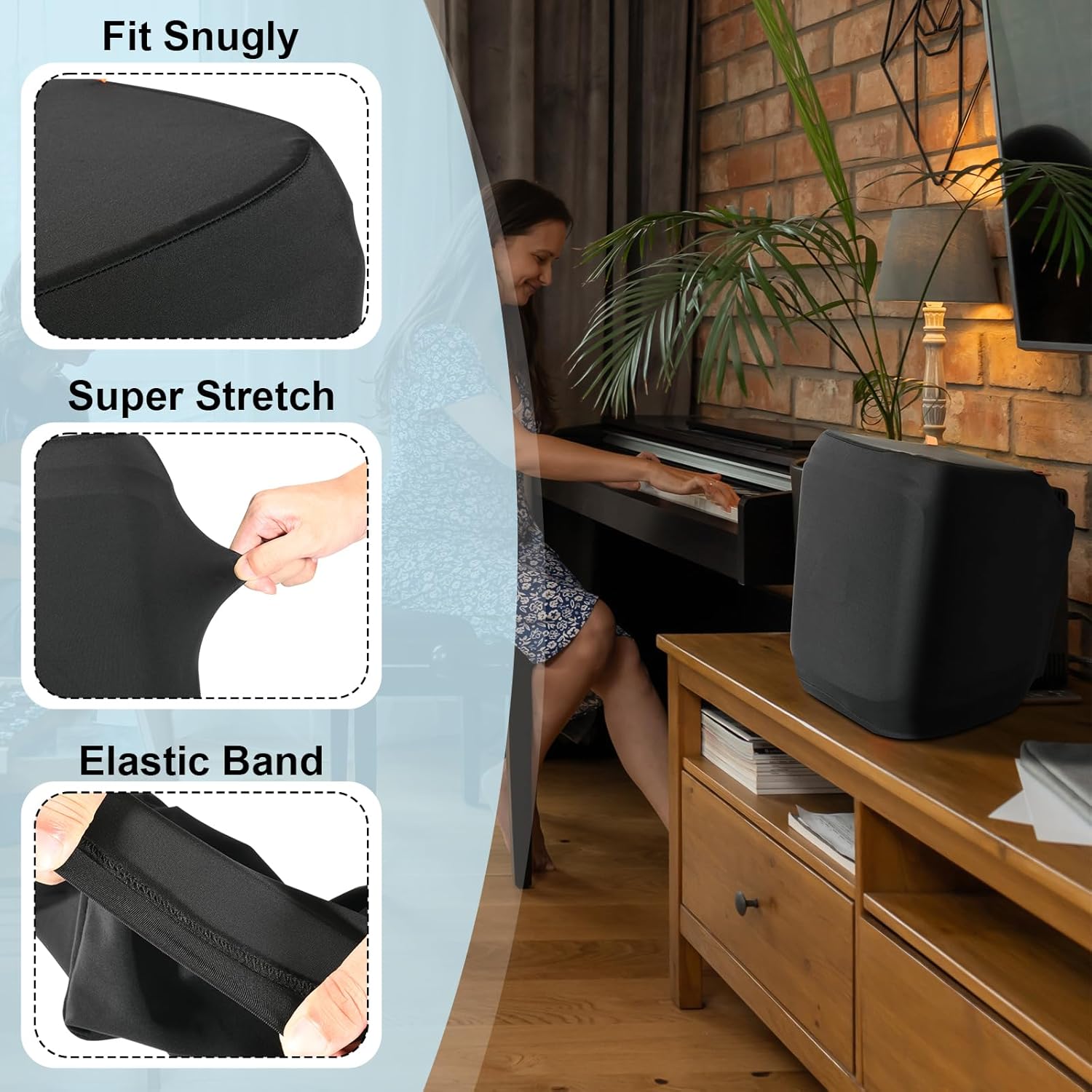 TXEsign Speaker Dust Case for JBL PartyBox Encore 2 Portable Party Speaker, Stretchable Case Protective Dust Cover Speaker Slip Sleeve - Image 4