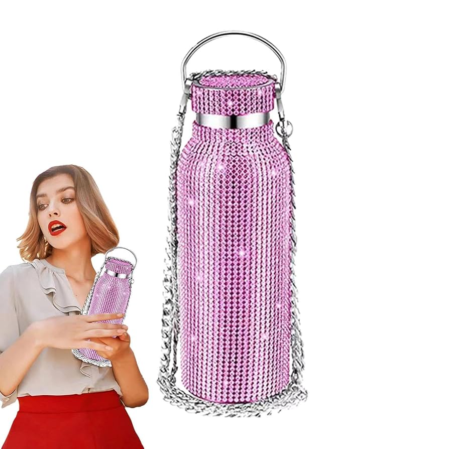 Amazon｜したウォーターボトルのラインストーン, したライン