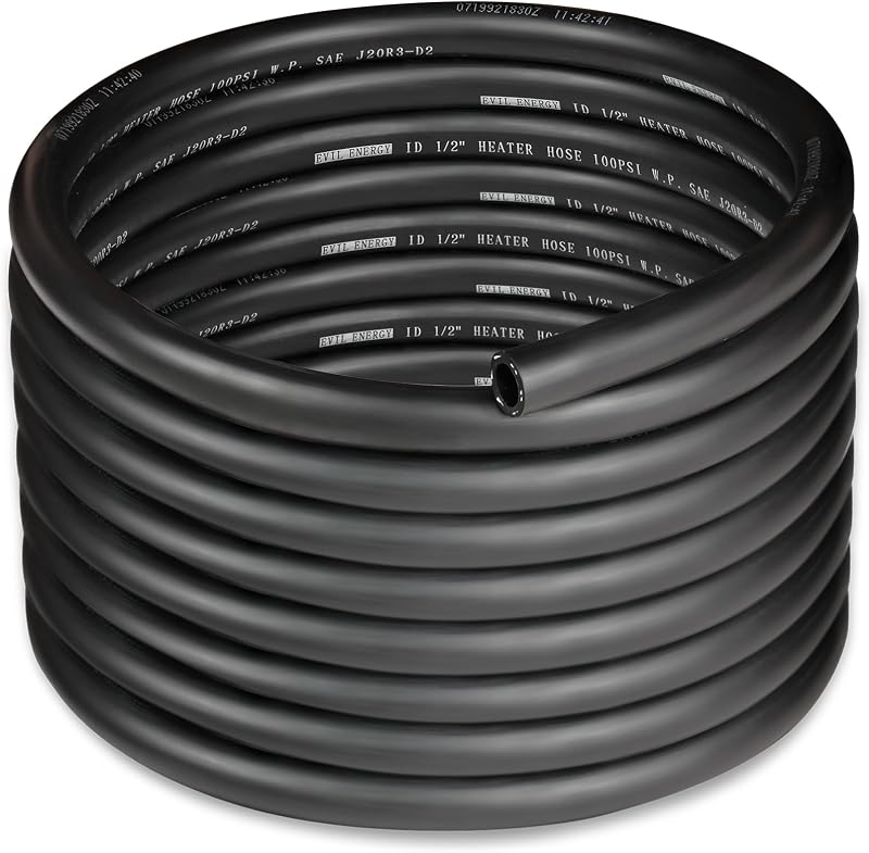 Mangueira de aquecedor e radiador EVIL ENERGY em borracha EPDM – 13 mm x 6,10 m