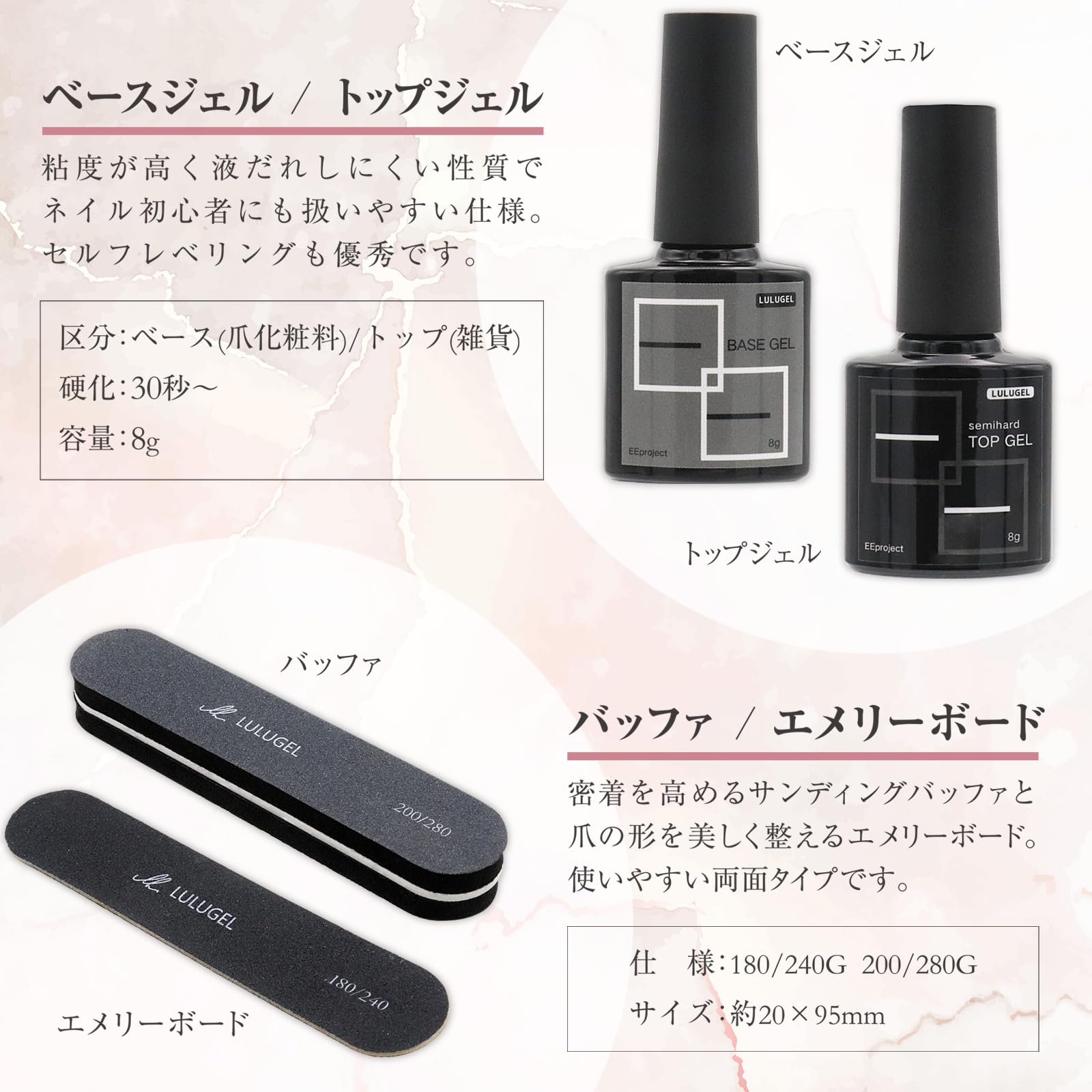 初心者向けネイルセット Amazon | LULUGEL ジェルネイルキット マグネットネイル スターター